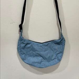 Baggu Digital Denim medium nylon Crescent bag